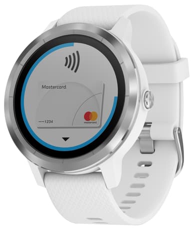 Garmin Vivoactive 3 GPS smartklokke (hvit/stål)