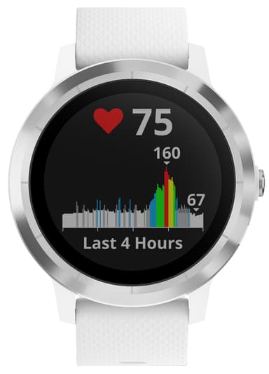 Garmin Vivoactive 3 GPS smartklokke (hvit/stål)