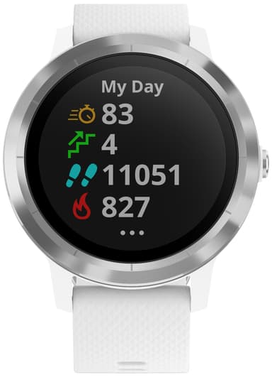 Garmin Vivoactive 3 GPS smartklokke (hvit/stål)