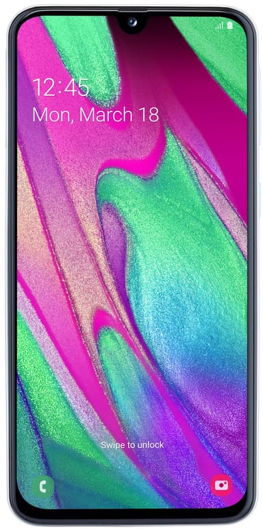 Samsung Galaxy A40 smarttelefon (hvit)