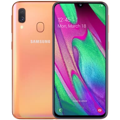 Samsung Galaxy A40 smarttelefon (korall)
