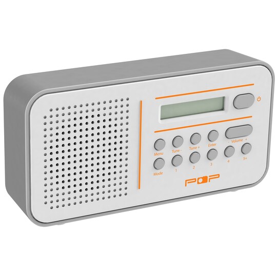 POPintro2 FM/DAB+ radio (hvit/grå)
