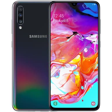 Samsung Galaxy A70 smarttelefon (sort)