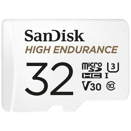 SanDisk MicroSDHC Endurance 32 GB minnekort med SD-adapter