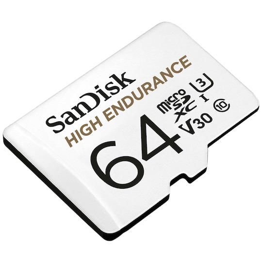 SanDisk MicroSDHC Endurance 64 GB minnekort med SD-adapter