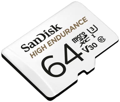 SanDisk MicroSDHC Endurance 64 GB minnekort med SD-adapter