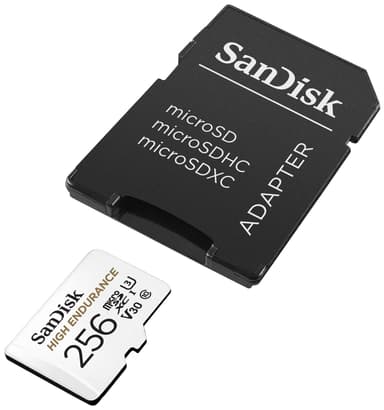 SanDisk MicroSDXC Endurance 256 GB minnekort med SD-adapter