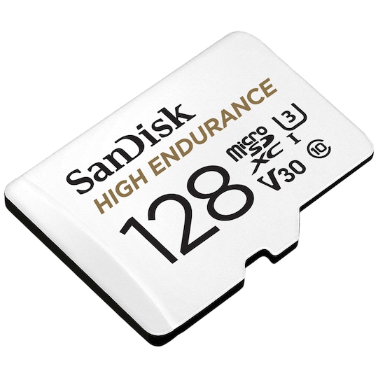 SanDisk MicroSDXC Endurance 128 GB minnekort med SD-adapter