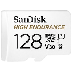 SanDisk MicroSDXC Endurance 128 GB minnekort med SD-adapter