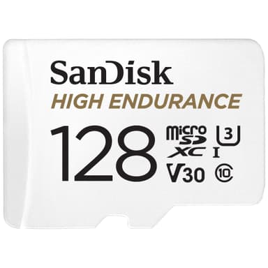 SanDisk MicroSDXC Endurance 128 GB minnekort med SD-adapter