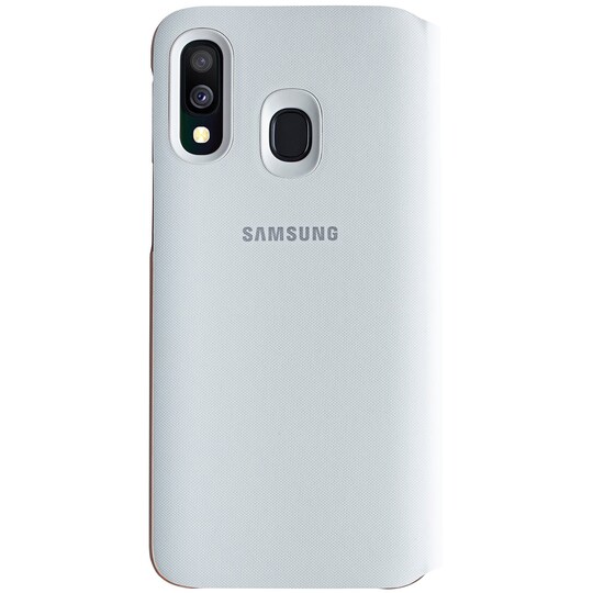 Samsung Galaxy A40 lommebokdeksel (hvit)