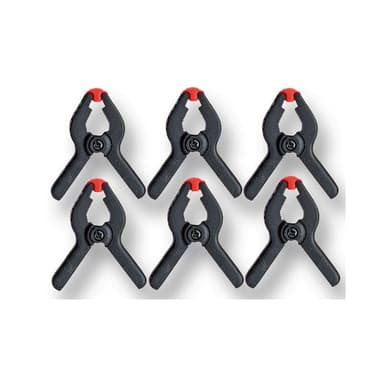 Mini fjørklemmer - 60mm - 6stk