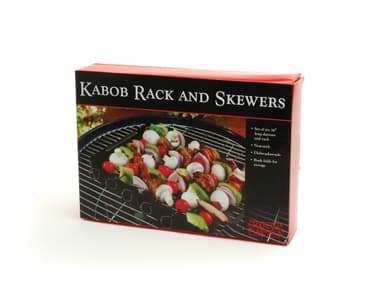 Ikke-stick kabob rack med seks skewers