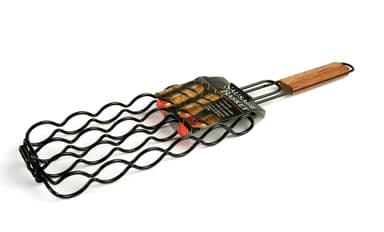 Non-stick justerbar pølse grilling basket