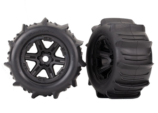 TRX-8674 Tires & Wheels Paddle 3.8inch 17mm (2)