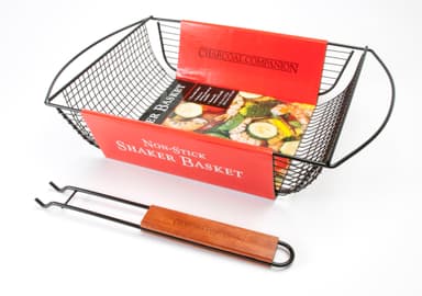 Non-stick shaker basket med avtakbar håndtak
