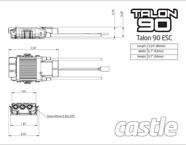 CC Talon 90, 25V 90A ESC