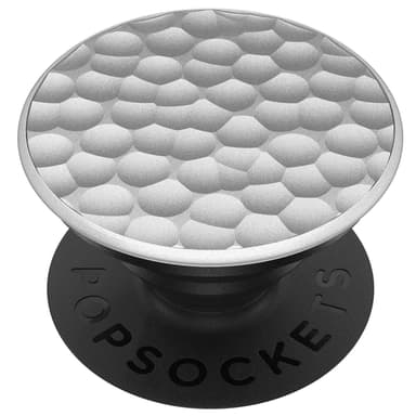 Popsockets grep til mobile enheter (hammered metal silver)