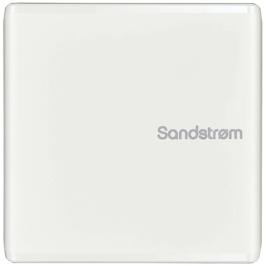 Sandstrøm USB Slim DVD/CD eksternt optisk drev (hvit)