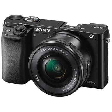 Sony A6000 systemkamera m/16-50mm PZ-objektiv (sort)