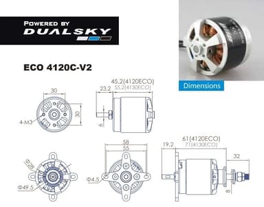 Dualsky ECO 4120C V2 430KV 280gram
