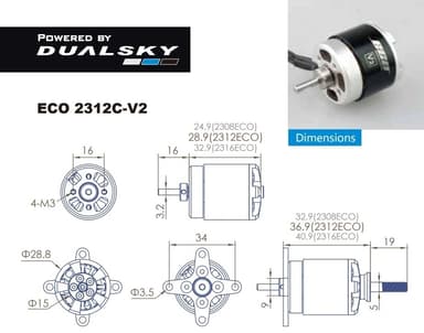 Dualsky ECO 2312C V2 960KV 58gram