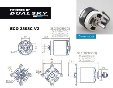 Dualsky ECO 2808C V2 1000KV 75gram