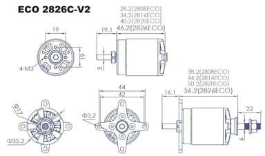 Dualsky ECO 2826C V2 720KV 167gram