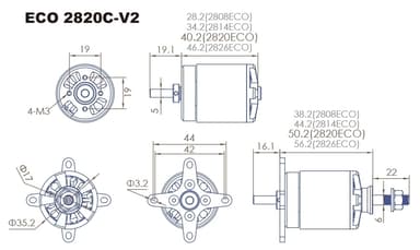 Dualsky ECO 2820C V2 800KV 138gram