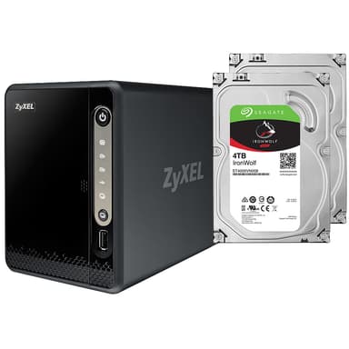 Zyxel NAS326 2-bay NAS + 2 stk. 4 TB harddisker