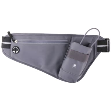 Gear sportsbelte 6" og flaskelomme (grå)