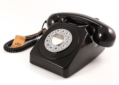 GPO 746 Retro Trykknapptelefon, svart