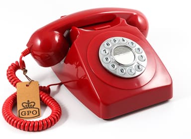 GPO 746 Retro Trykknapptelefon, rød