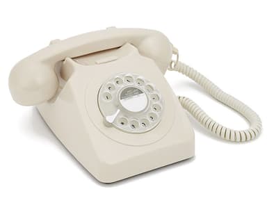 GPO 746 Retro Dreieskivetelefon - Ibenholt
