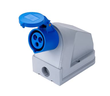 Stikkontakt Utvendig 16A 2Pol+J 230V 6H IP44. 216-6 HTC113