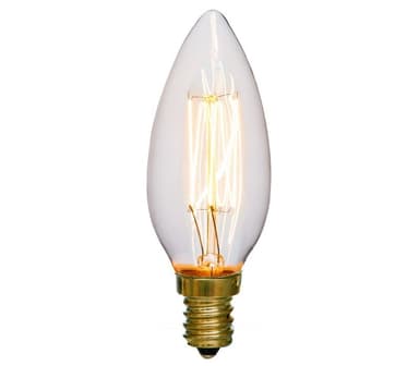 Forsterket Design pære Mignon 40W klar E14 C35