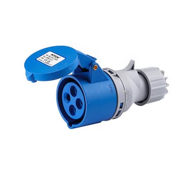 Skjøtekontakt 32A 3Pol+Jord 230V 9H IP44. 332-9 HTN224-9