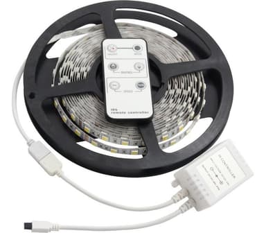 LED Strip Varmhvit-Kaldhvit 5m IP20 IR