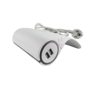 USB Lader og Skjøtekontakt 3m kabel