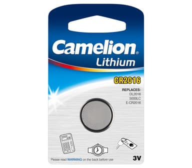 Batteri CR2016 Lithium 3V Camelion