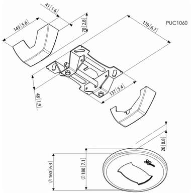 Vogel's Pro PUC flat takeplate 1060