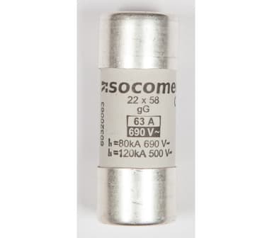 Sikring 63A gG 690V 22x58mm