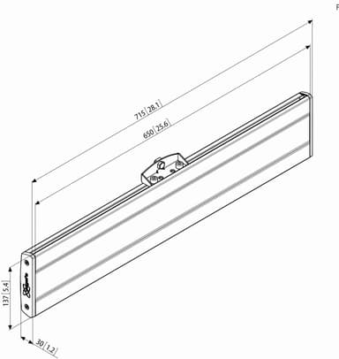 Vogels Pro PFB 3407 interface bar (sølv)