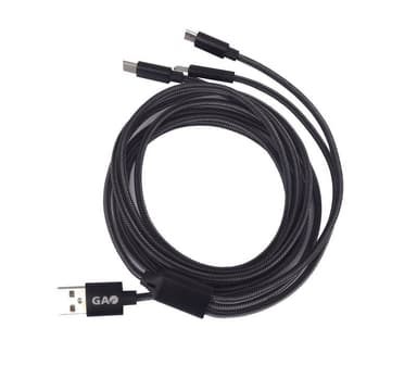 USB ladekabel 3i1 lightning+micro+ type C 2m