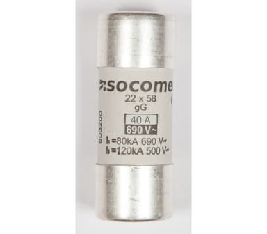 Sikring 40A gG 690V 22x58mm