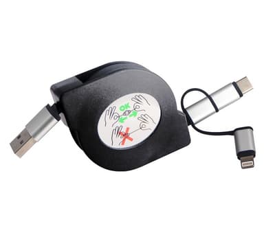 Ladekabel USB 1 meter Sort