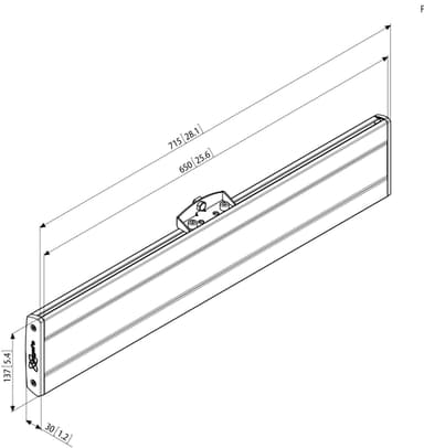 Vogels Pro PFB 3407 interface bar (sort)