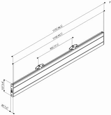 Vogels Pro PFB 3411 interface bar (sølv)