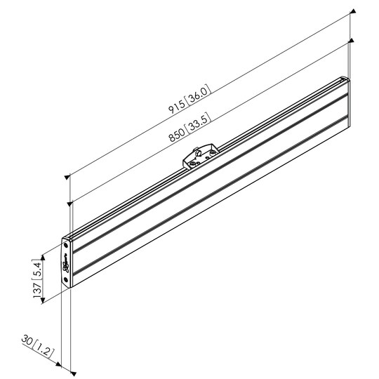 Vogels Pro PFB 3409 interface bar (sort)