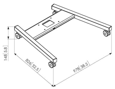 Vogels PFT 8520 tralleramme (sort)